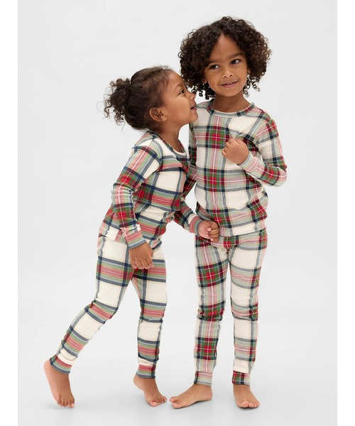 GAP(ギャップ)の「オーガニック ブラッシュドコットン パジャマセット (幼児・ベビー)(ルームウェア/パジャマ・キッズ・レッド/マルチ/ピンク・80cm/90cm/95cm/110cm/105cm/100cm)」の3枚目の写真