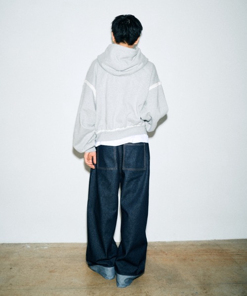 Elanque(エランク)の「roll-up denim/ロールアップデニム(デニムパンツ・メンズ・インディゴブルー/ライトブルー・LARGE/MEDIUM/SMALL)」の13枚目の写真