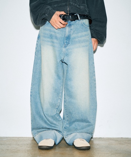 アルベロベロの薄いデニムパンツ　柄有り アルベロベロの薄いデニムパンツ 柄有り STB1124F0256_zo_a100.jpg