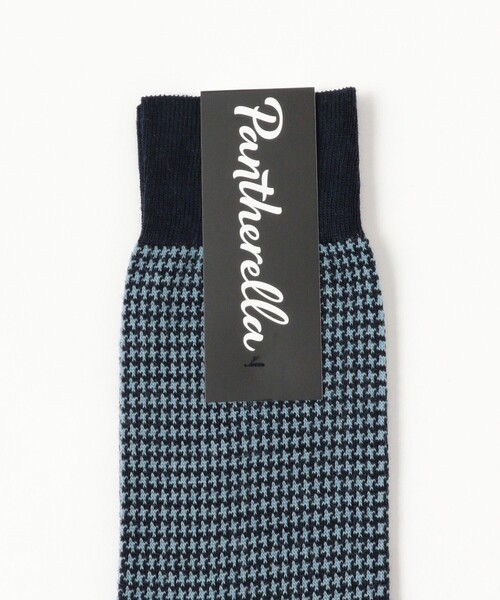 BEAMS F（ビームスエフ）の「Pantherella / ウールナイロン ハウンドトゥース ソックス（ソックス/靴下・メンズ・ブラック/ワイン/ネイビー・SMALL/MEDIUM）」の6枚目の写真