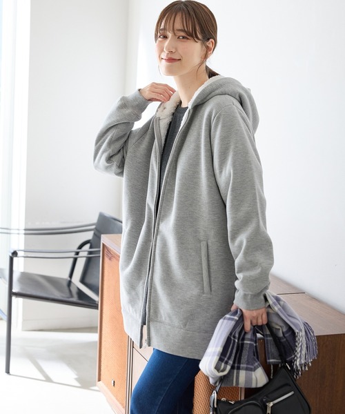 ハニぽか】裏ボアロングパーカー（パーカー）｜Honeys（ハニーズ）の