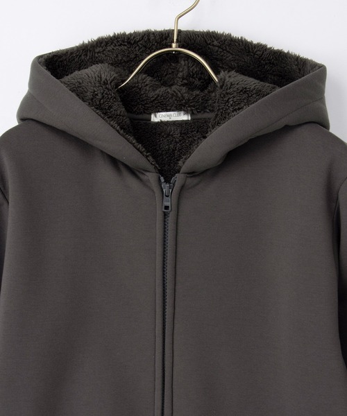 Honeys（ハニーズ）の「【ハニぽか】裏ボアロングパーカー（パーカー・レディース・グリーン/杢グレー/ベージュ/スミクロ・M/LL/L/3L/S）」の22枚目の写真