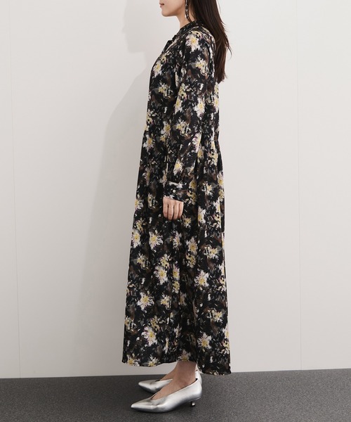 ニュアンスフラワープリントワンピース（ワンピース）｜LE CERCLE par