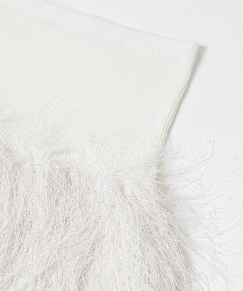 URBAN RESEARCH ROSSO WOMEN（アーバンリサーチ　ロッソ）の「フェザーフリンジニットビスチェ（ニット/セーター・レディース・ブラック/オフホワイト・FREE）」の6枚目の写真