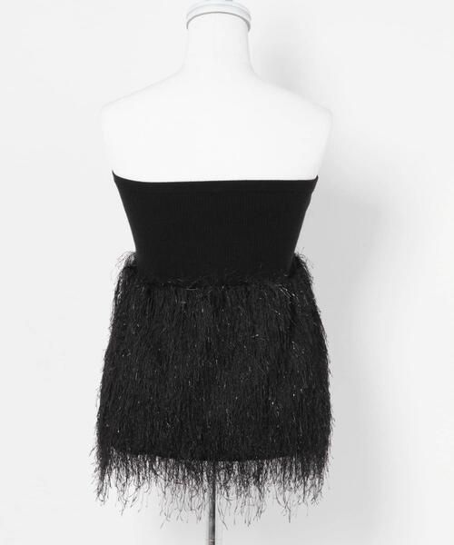 URBAN RESEARCH ROSSO WOMEN（アーバンリサーチ　ロッソ）の「フェザーフリンジニットビスチェ（ニット/セーター・レディース・ブラック/オフホワイト・FREE）」の19枚目の写真
