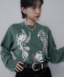 HARE | フラワーシシュウT(HARE)(Tシャツ/カットソー)