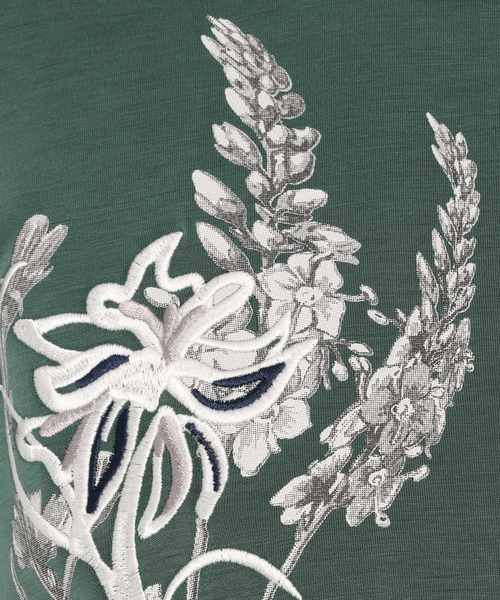 HARE ハレ フローラル ボタニカル アート 花柄 開襟 オープンカラーシャツ フラワーシシュウT(HARE)（Tシャツ⁄カットソー）｜HARE（ハレ）の
