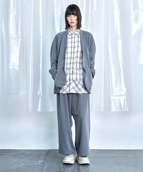 Nora Lily(ノラリリー)の「【Nora Lily】Stripe Panel Relaxed Pants(スラックス・メンズ・ブラック/グレー・FREE)」の15枚目の写真