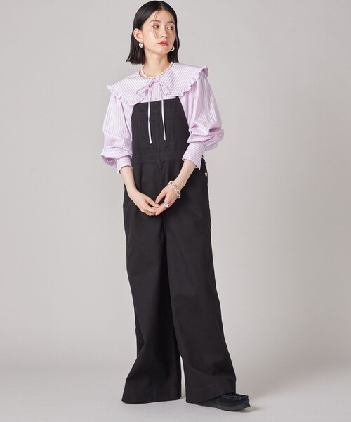 SHIPS NINE CASE:〈手洗い可能〉ビッグ カラー ブラウス（シャツ