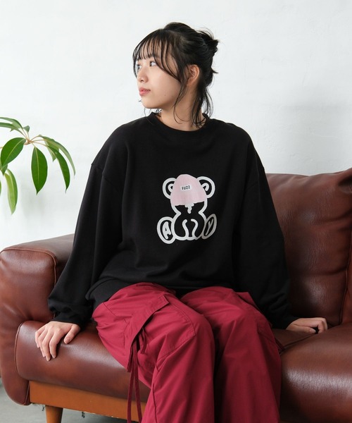 GLOBAL WORK（グローバルワーク）の「USAガーリーグラフィックスウェット/AND YUA ANY/581117（スウェット・キッズ・チャコールグレー/アイボリー/グレー系その他/ブラック系/ミント/ブラック/ブルー系その他4・SMALL/MEDIUM）」の11枚目の写真