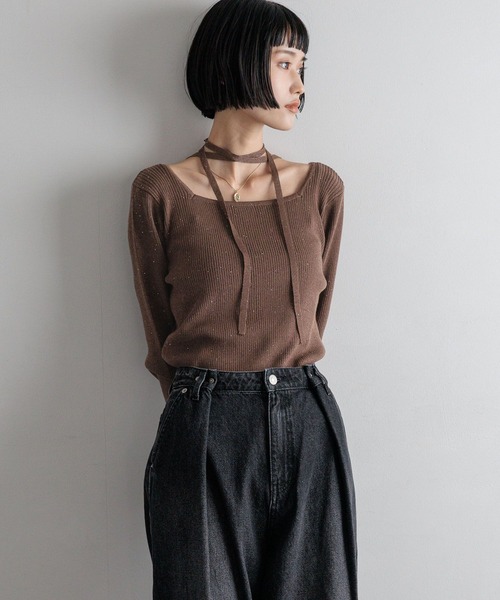 LOWRYS FARM(ローリーズファーム)の「スパンコールラメPOLS 591244(ニット/セーター・レディース・ブラック/アイボリー/ブラウン系その他/ピンク系その他・FREE)」の16枚目の写真