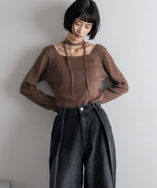 LOWRYS FARM(ローリーズファーム)の「スパンコールラメPOLS 591244(ニット/セーター・レディース・ブラック/アイボリー/ブラウン系その他/ピンク系その他・FREE)」の17枚目の写真