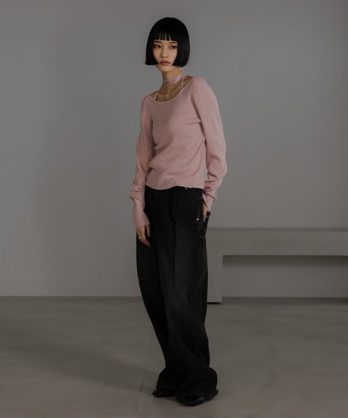 LOWRYS FARM(ローリーズファーム)の「スパンコールラメPOLS 591244(ニット/セーター・レディース・ブラック/アイボリー/ブラウン系その他/ピンク系その他・FREE)」の5枚目の写真