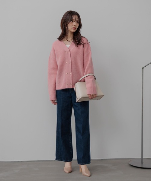 Andemiu（アンデミュウ）の「【手洗い可能】モヘアWキンボタン