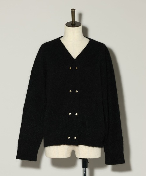 セール】【手洗い可能】モヘアWキンボタンカーディガン491831
