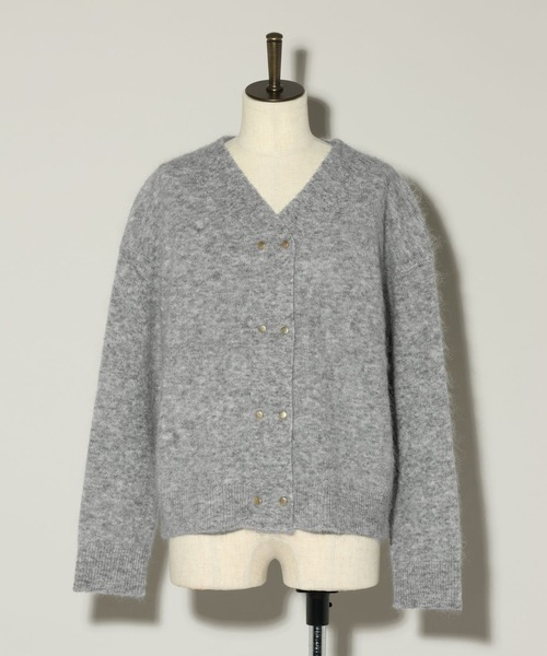 Andemiu（アンデミュウ）の「【手洗い可能】モヘアWキンボタンカーディガン491831（カーディガン/ボレロ・レディース・ピンク/グレー/ブラック・FREE）」の13枚目の写真