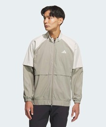 adidas ライトベージュ　ダブルジップアップジャケット adidas ライトベージュ ダブルジップアップジャケット