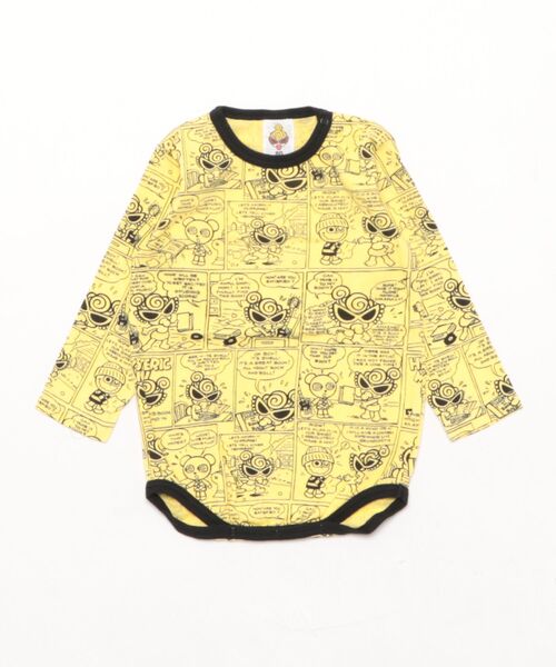 HYSTERIC MINI（ヒステリックミニ）の「COMIC総柄 長袖ロンパース
