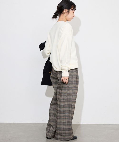 SLOBE IENA（スローブイエナ）の「ナロータックチェックトラウザー（その他パンツ・レディース・アイボリー/ブラウン・FREE）」の19枚目の写真