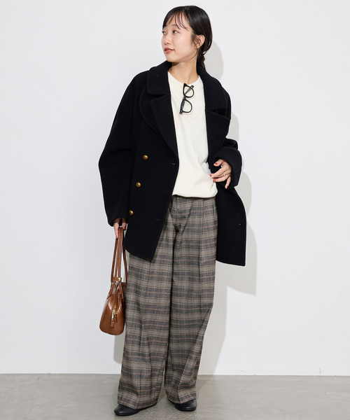 SLOBE IENA（スローブイエナ）の「ナロータックチェックトラウザー（その他パンツ・レディース・アイボリー/ブラウン・FREE）」の22枚目の写真