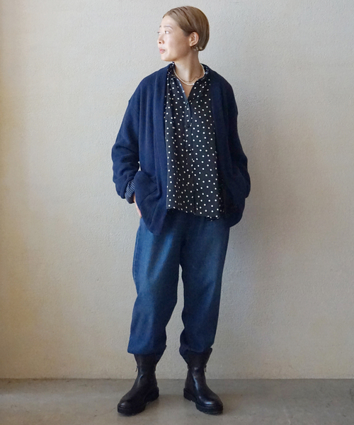 JOURNAL STANDARD LUXE(ジャーナルスタンダード ラックス)の「ドットプリーツディテールシャツ(シャツ/ブラウス・レディース・ブラック・FREE)」の4枚目の写真