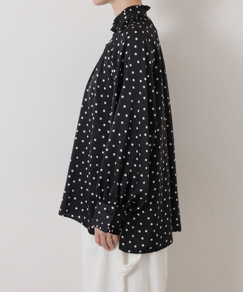 JOURNAL STANDARD LUXE(ジャーナルスタンダード ラックス)の「ドットプリーツディテールシャツ(シャツ/ブラウス・レディース・ブラック・FREE)」の14枚目の写真