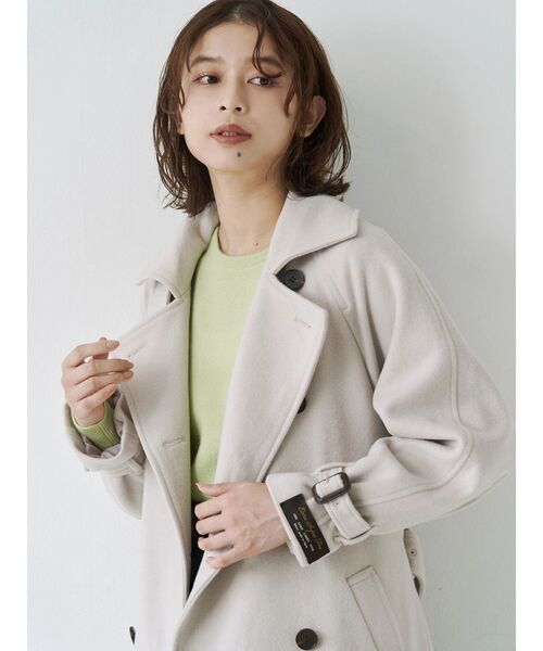 TONAL（トーナル）の「ウールトレンチコート（トレンチコート・レディース・ネイビー/モカ/ベビーピンク・SMALL/MEDIUM）」の11枚目の写真