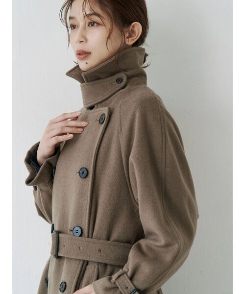 TONAL（トーナル）の「ウールトレンチコート（トレンチコート・レディース・ネイビー/モカ/ベビーピンク・SMALL/MEDIUM）」の17枚目の写真