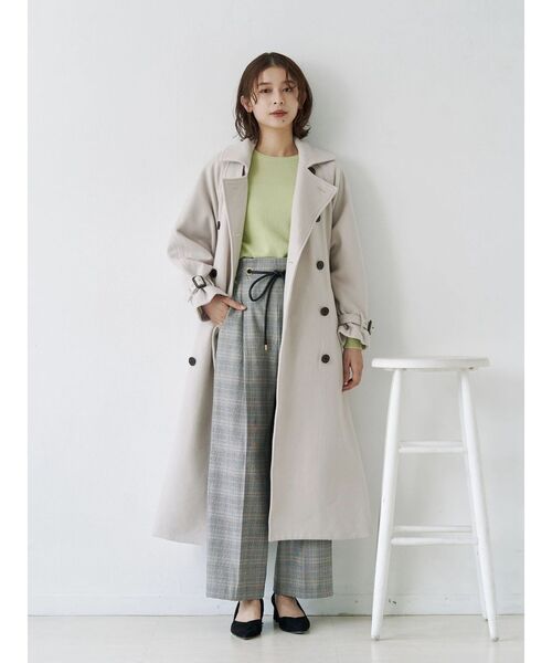 TONAL（トーナル）の「ウールトレンチコート（トレンチコート・レディース・ネイビー/モカ/ベビーピンク・SMALL/MEDIUM）」の21枚目の写真