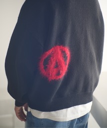 ADAMPATEK/archive shaggy crest crewneck/ジャガードシャギークルーネック