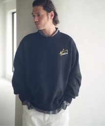 ADAMPATEK/archive shaggy crest crewneck/ジャガードシャギークルーネック