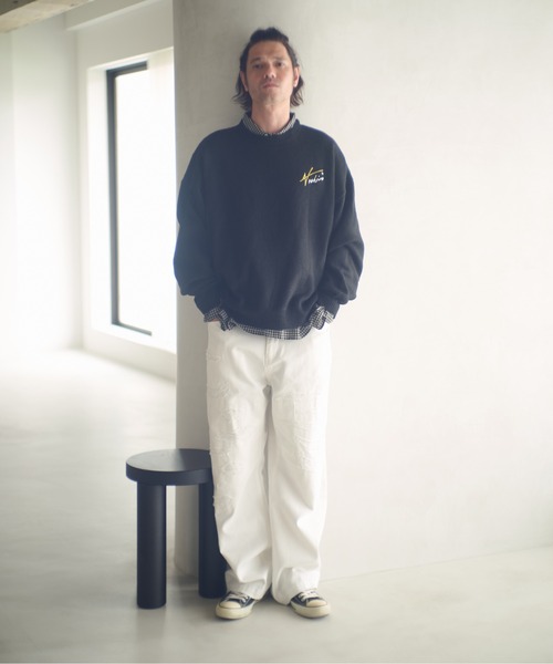 ADAM PATEK(アダムパテック)の「ADAMPATEK/archive shaggy crest crewneck/ジャガードシャギークルーネック(ニット/セーター・メンズ・ブラック×イエロー/ブラック×レッド・2/1)」の19枚目の写真