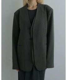 anuke Collarless Shaggy Coat 62420004（その他アウター）｜anuke
