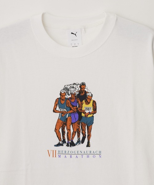 PUMA(プーマ)の「PUMA GRAPHICS MARATHON TEE 629413(Tシャツ/カットソー・メンズ・ホワイト・L)」の2枚目の写真
