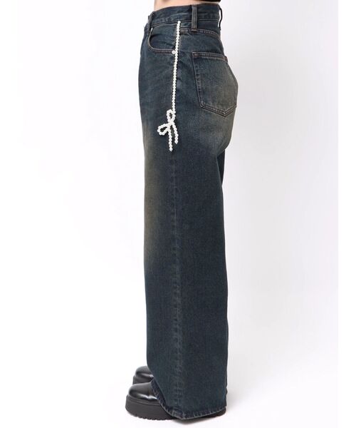 EMODA（エモダ）の「サイドパールルーズジーンズ（デニムパンツ・レディース・インディゴブルー/ブラック・SMALL/MEDIUM）」の22枚目の写真