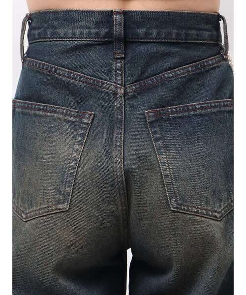 EMODA（エモダ）の「サイドパールルーズジーンズ（デニムパンツ・レディース・インディゴブルー/ブラック・SMALL/MEDIUM）」の20枚目の写真