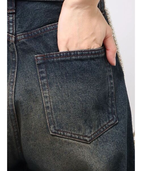 EMODA（エモダ）の「サイドパールルーズジーンズ（デニムパンツ・レディース・インディゴブルー/ブラック・SMALL/MEDIUM）」の19枚目の写真