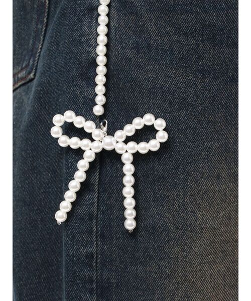 EMODA（エモダ）の「サイドパールルーズジーンズ（デニムパンツ・レディース・インディゴブルー/ブラック・SMALL/MEDIUM）」の12枚目の写真