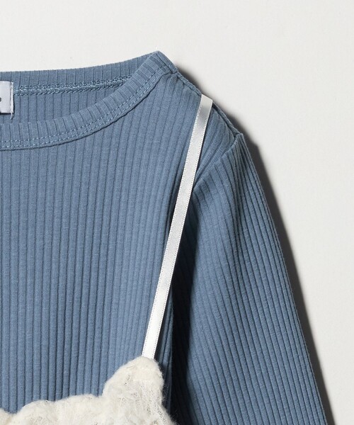 green label relaxing（グリーンレーベルリラクシング）の「起毛レースキャミ×テレコロング Tシャツ セット / キッズ（Tシャツ/カットソー・キッズ・コバルトブルー/オレンジ・130cm/140cm/150cm/160cm/120cm/100cm/110cm）」の18枚目の写真