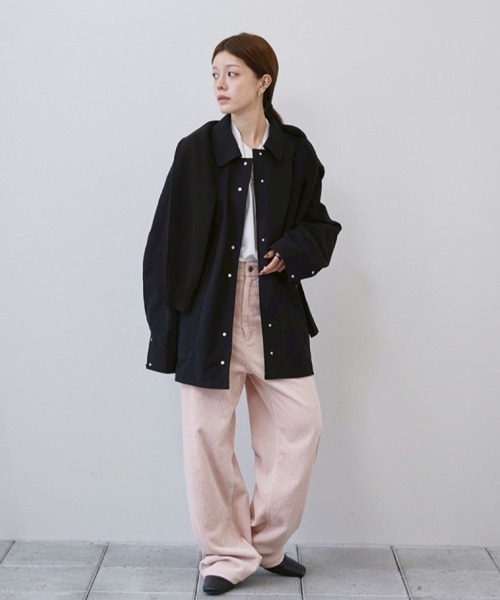 TODAYFUL（トゥデイフル）の「Boyfriend Cotton Jacket（テーラードジャケット・レディース・ブラック/ホワイト・36inch/38inch）」の17枚目の写真