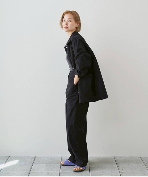 TODAYFUL（トゥデイフル）の「Boyfriend Cotton Jacket（テーラードジャケット・レディース・ブラック/ホワイト・36inch/38inch）」の19枚目の写真