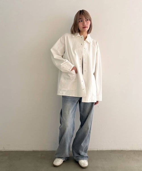 TODAYFUL（トゥデイフル）の「Boyfriend Cotton Jacket（テーラードジャケット・レディース・ブラック/ホワイト・36inch/38inch）」の22枚目の写真