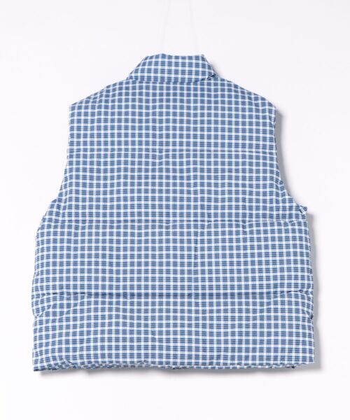 TONE SELECT WEAR(トーンセレクトウェア)の「【URGE:】チェックダウンベスト(ダウンベスト・レディース・ブルー・SMALL/MEDIUM/LARGE)」の2枚目の写真