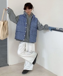 TONE SELECT WEAR（トーンセレクトウェア）の「【URGE：】チェックダウンベスト（ダウンベスト）」