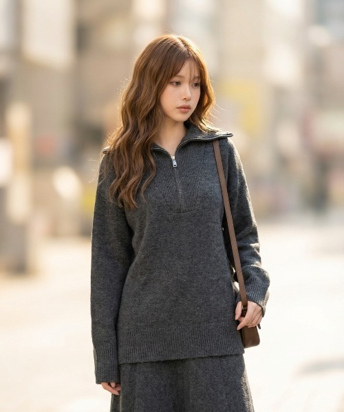 L LABEL(エルラベル)の「ニット&スカート2点セットアップ(セットアップ・レディース・ホワイト/ベージュ/ダークグレー・FREE)」の20枚目の写真