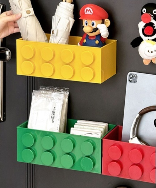 Jelly moo（ジェリームー）の「【 Jelly moo / ジェリームー 】 カラー ブロック ワイド マグネット ケース / 収納ケース（収納グッズ・レディース・ブルー/イエロー/グリーン/レッド・FREE）」の3枚目の写真