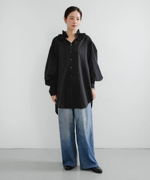 セール】crinkle crinkle crinkle cotton frill coller shirts（シャツ