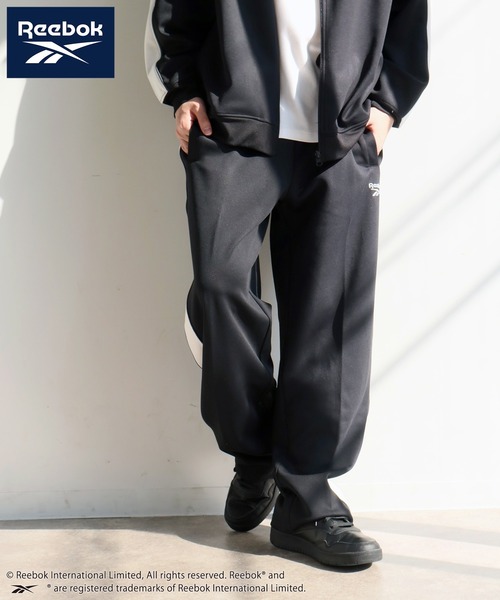 Reebok（リーボック）の「【Reebok/リーボック】ライン デザイン トラックパンツ（スウェットパンツ・メンズ・ブラック/チャコールグレー/ネイビー・M/L/LL）」の4枚目の写真