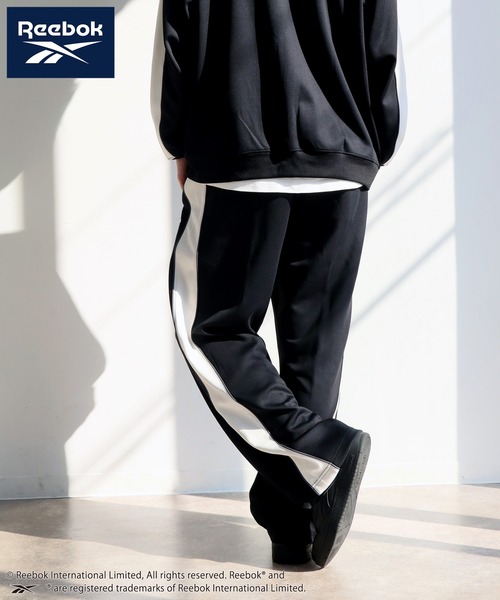 Reebok（リーボック）の「【Reebok/リーボック】ライン デザイン トラックパンツ（スウェットパンツ・メンズ・ブラック/チャコールグレー/ネイビー・M/L/LL）」の9枚目の写真