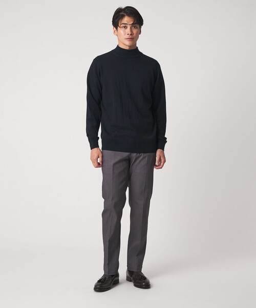 A DAY IN THE LIFE UNITED ARROWS(アデイインザライフユナイテッドアローズ)の「テンジク モックネック ニット-ウォッシャブル-<A DAY IN THE LIFE>(ニット/セーター・メンズ・ネイビー/ライトグレー/ブラック/ナチュラル/オフホワイト・S/M/L)」の7枚目の写真